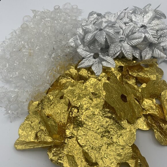 Assorted Vintage Christmas Light Reflectors - Gold, Silver, Cloth & Plastic - Picture 1 of 10